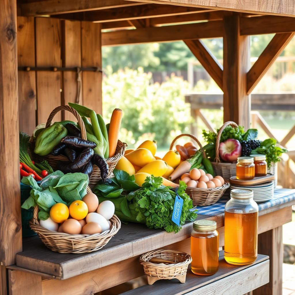 Farm stand on pickup day - placeholder